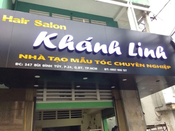 Làm biển hiệu Alu Hair Salon Khánh Linh
