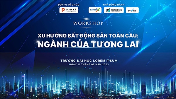 Mẫu backdrop bất động sản khai trương dự án