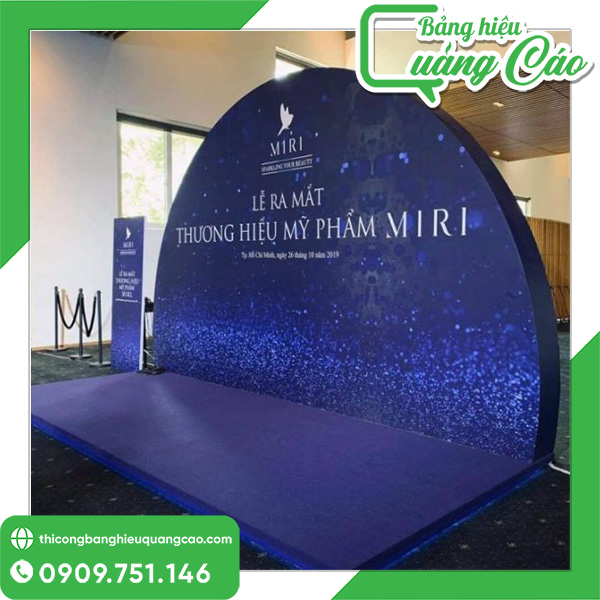 Mẫu backdrop lễ ra mắt sản phẩm, dự án đẹp, nổi bật