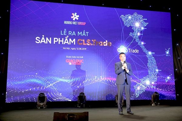 Backdrop lễ ra mắt sản phẩm CLS.Trade