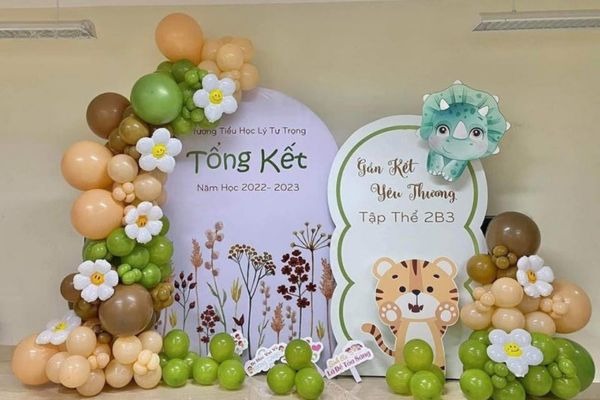 Mẫu backdrop lễ tốt nghiệp cho trường mẫu giáo, mầm non