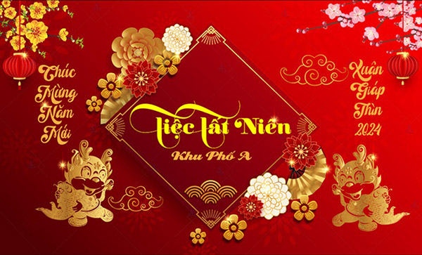Lựa chọn chất liệu thiết kế backdrop tất niên phù hợp