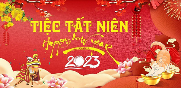 Mẫu phông nền tiệc tất niên cho công ty