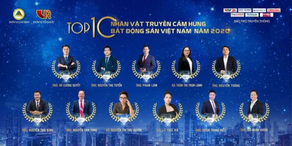 Backdrop vinh danh top 10 nhân viên xuất sắc