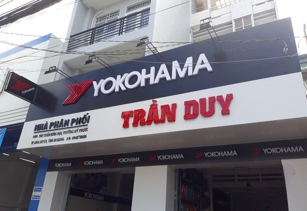Mẫu bảng hiệu alu dán decal Yokohama Trần Duy