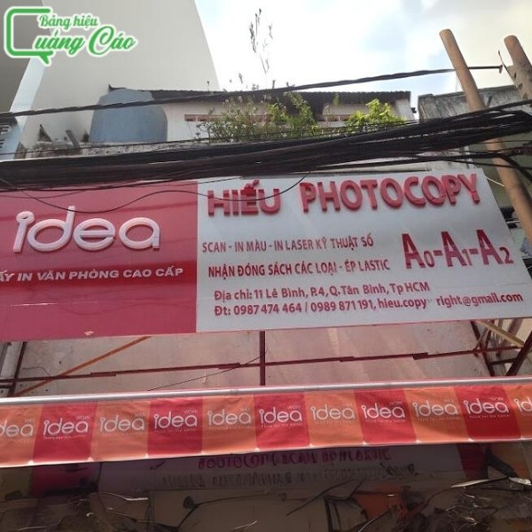Yếu tố quyết định khi thiết kế bảng hiệu photocopy