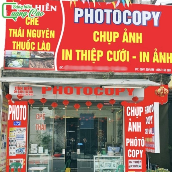 Bảng hiệu Hiflex chụp ảnh in thiệp cưới