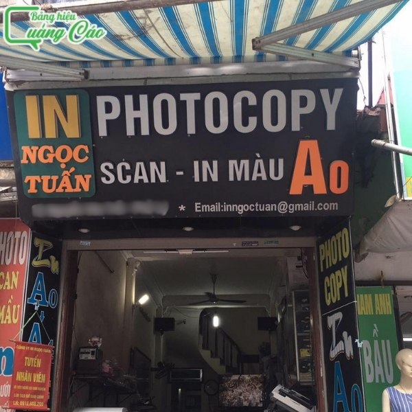 Bảng hiệu photocopy ấn tượng