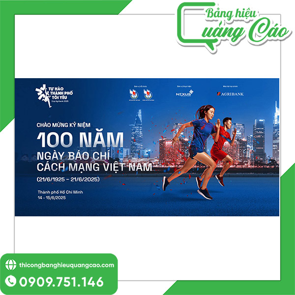 Mẫu backdrop giải chạy chuyên nghiệp