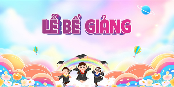 Mẫu backdrop lễ bế giảng ý nghĩa