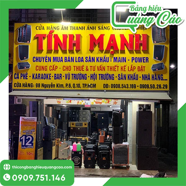 Bảng Hiệu Cửa Hàng Âm Thanh Đẹp, Hút Khách