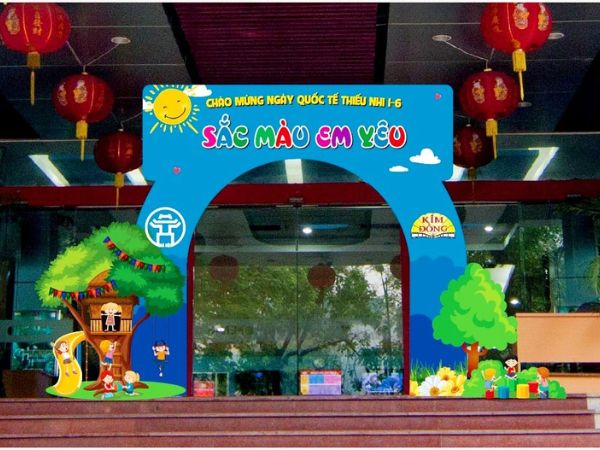 Mẫu backdrop 1/6 thiếu nhi đẹp, độc đáo