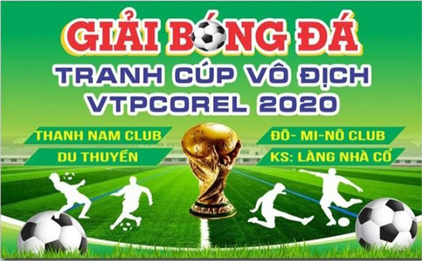 Mẫu backdrop bóng đá sự kiện tranh cup 2020
