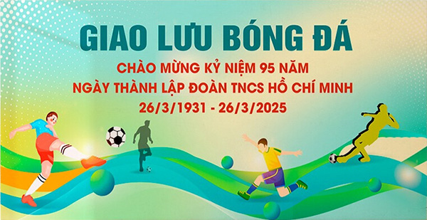 Mẫu backdrop giao lưu, giao hữu bóng đá