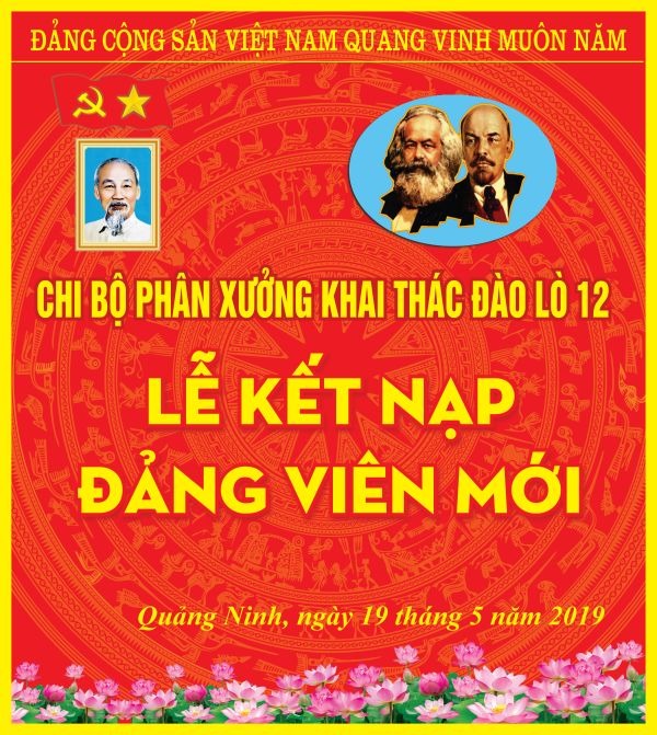 Mẫu backrop kết nạp đảng chất liệu PP