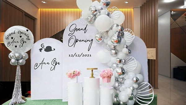 Mẫu backdrop grand opening Spa đẹp