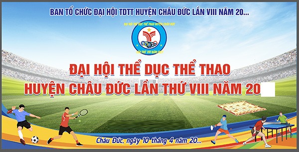 Mẫu backdrop ngày hội thể thao nổi bật