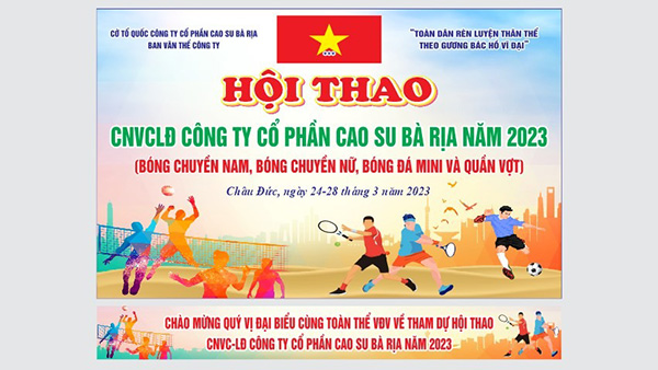 Mẫu backdrop hội thao ấn tượng, đẹp mắt