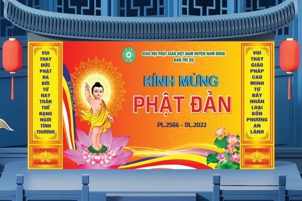 Mẫu backdrop đại lễ phật đản đẹp