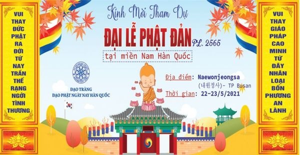 Mẫu backdrop đại lễ phật đản tại miền Nam đẹp