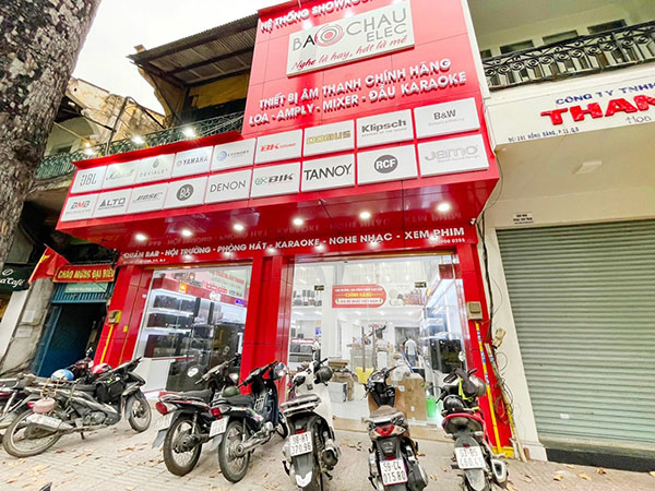 Thi công bảng hiệu cửa hàng âm thanh giá rẻ