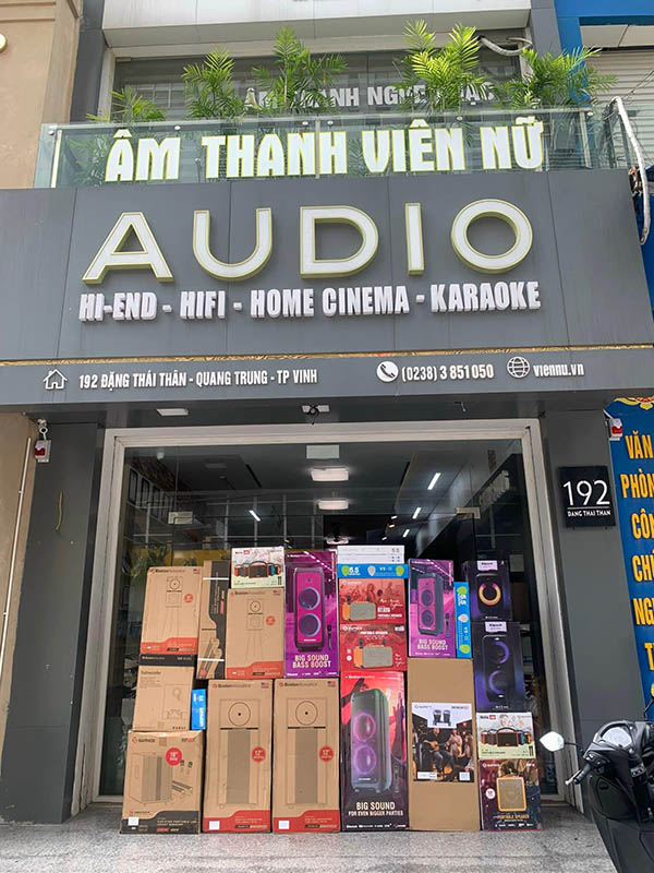 Mẫu bảng hiệu cửa hàng âm thanh Viên Nữ