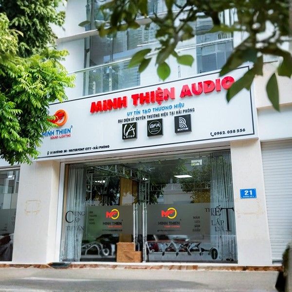 Mẫu bảng hiệu cửa hàng Audio Minh Thiện
