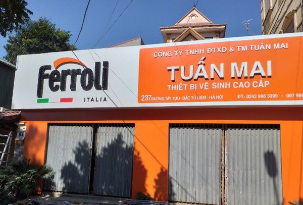 Mẫu bảng hiệu cửa h&agrave;ng vệ sinh Tuấn Mai