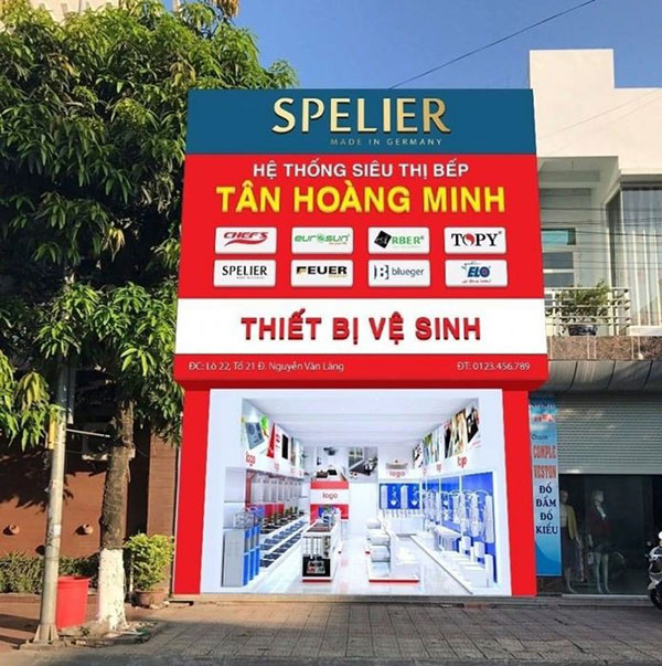 Bảng thiết kế bảng hiệu cửa h&agrave;ng thiết bị vệ sinh đẹp