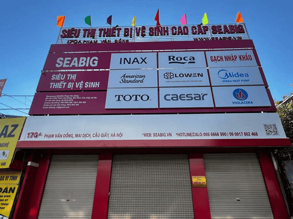 Mẫu bảng hiệu cửa h&agrave;ng thiết bị vệ sinh đẹp