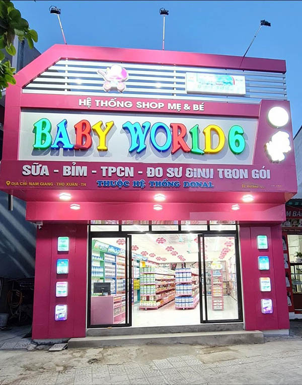 Mẫu bảng hiệu shop mẹ v&agrave; b&eacute; đẹp