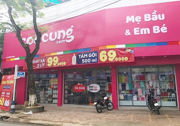 Mẫu bảng hiệu shop mẹ v&agrave; b&eacute; ConCung
