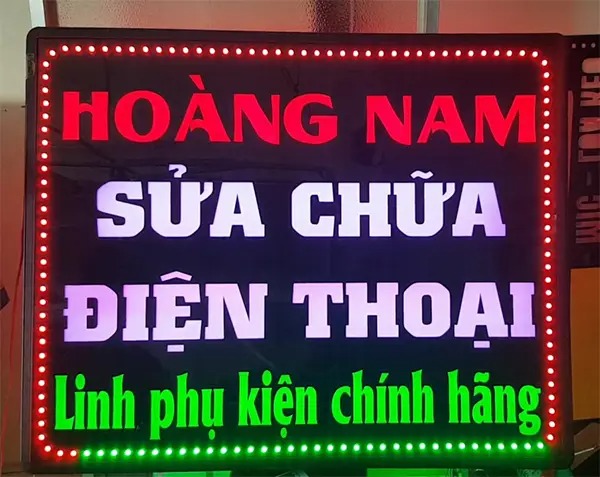 Mẫu biển vẫy điện thoại Hoàng Nam