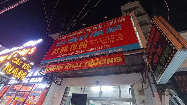 Làm bảng hiệu bạt hiflex phòng khám