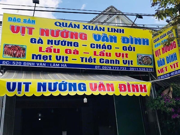 Làm bảng hiệu hiflex cho quán ăn bình dân