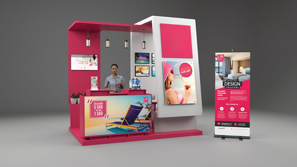 Mẫu Demo booth quảng cáo đẹp