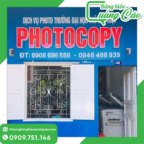 Mẫu Bảng Hiệu Photocopy Đẹp, Giá Rẻ & Thi Công Nhanh