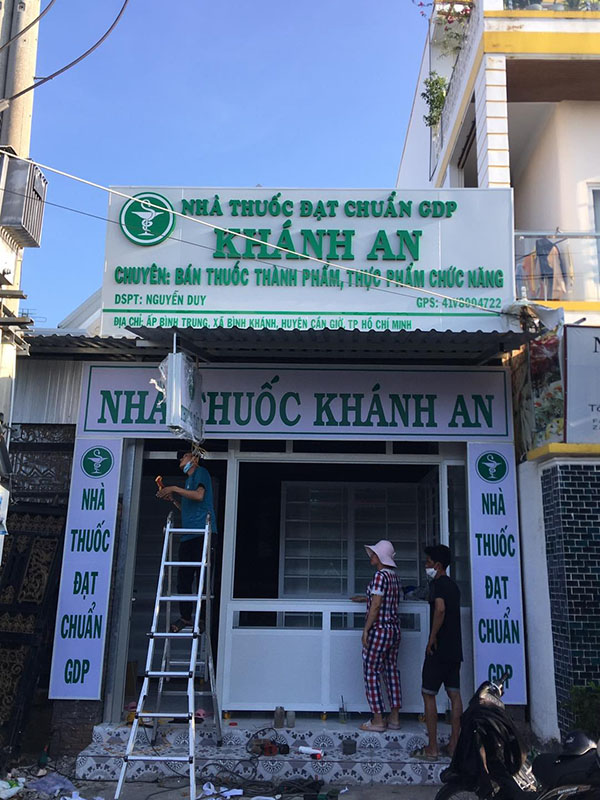 Mẫu bảng hiệu thuốc tây Khánh An