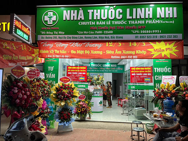 Mẫu bảng hiệu nhà thuốc tây Linh Nhi