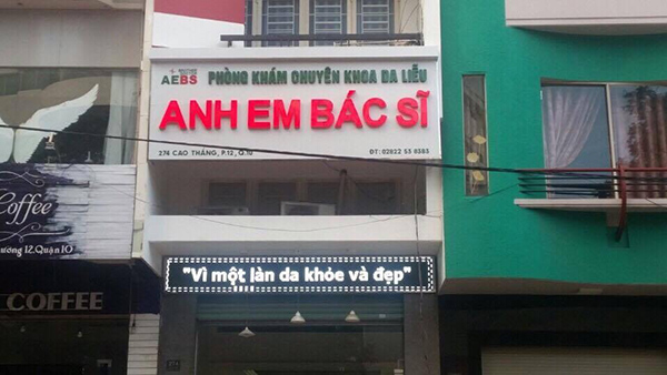 Mẫu chữ mica chân fomex phòng khám chuyên khoa da liễu