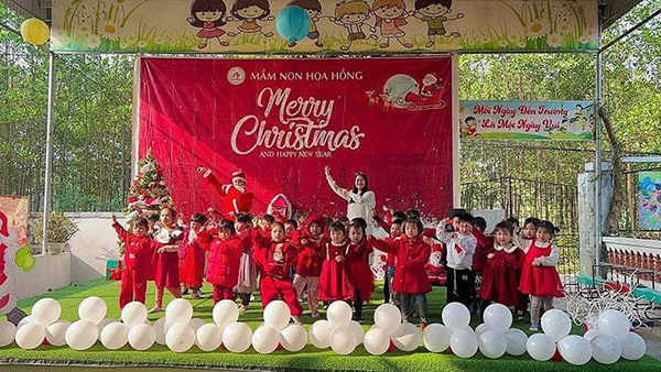 Backdrop Giánh Sinh cho trường học