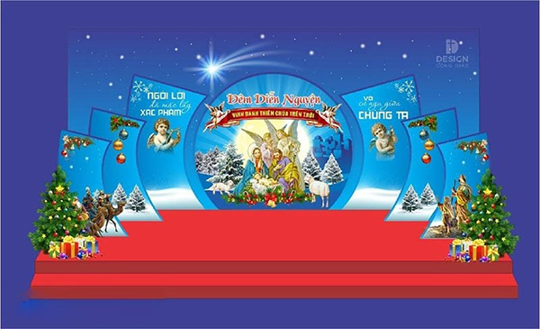 Background mừng Chúa Giáng Sinh ấn tượng