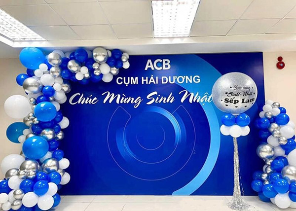 Mẫu backdrop sinh nhật công ty ACB Hải Dương