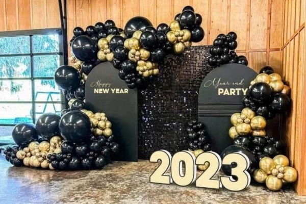 Mẫu phông nền year end party cuối năm đẹp, ấn tượng