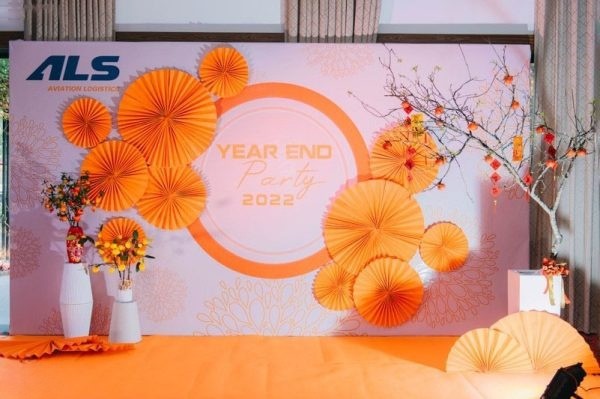 Mẫu background year end party đẹp
