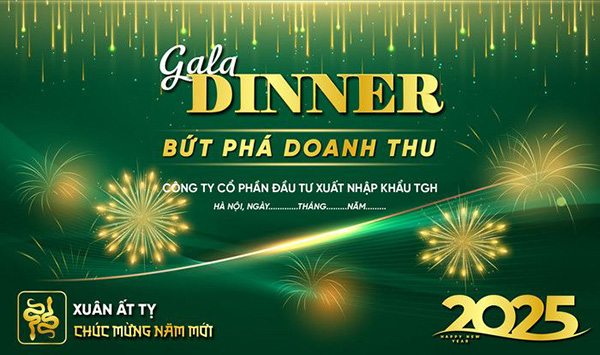 Mẫu thiết kế backdrop gala dinner công ty cổ phần đầu tư xuất nhập khẩu