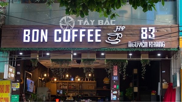 Mẫu bảng hiệu cafe Bon