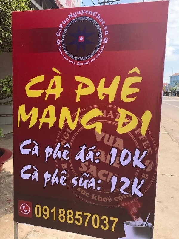 L&agrave;m bảng hiệu cafe đứng gi&aacute; rẻ