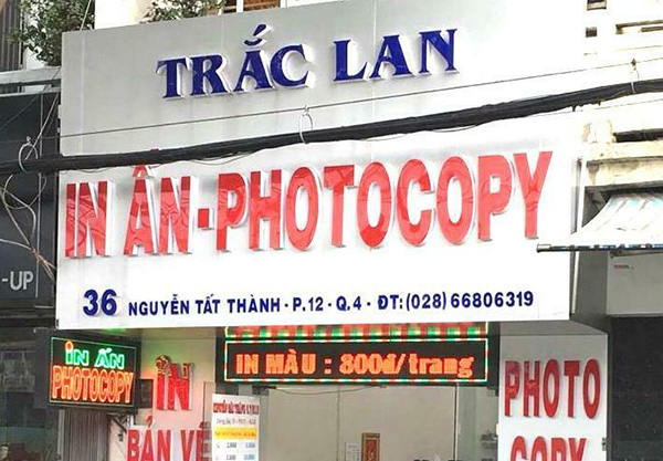 Mẫu bảng hiệu photocopy đẹp, cao cấo