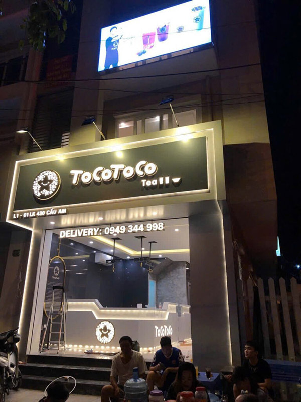 Mẫu chữ mica hút nổi tiệm trà sữa ToCoToCo